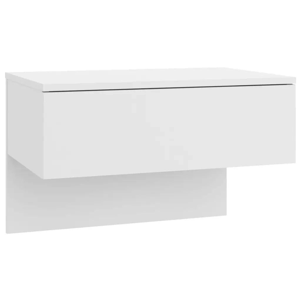Comodini a Muro 2 pz Bianco Lucido 810948