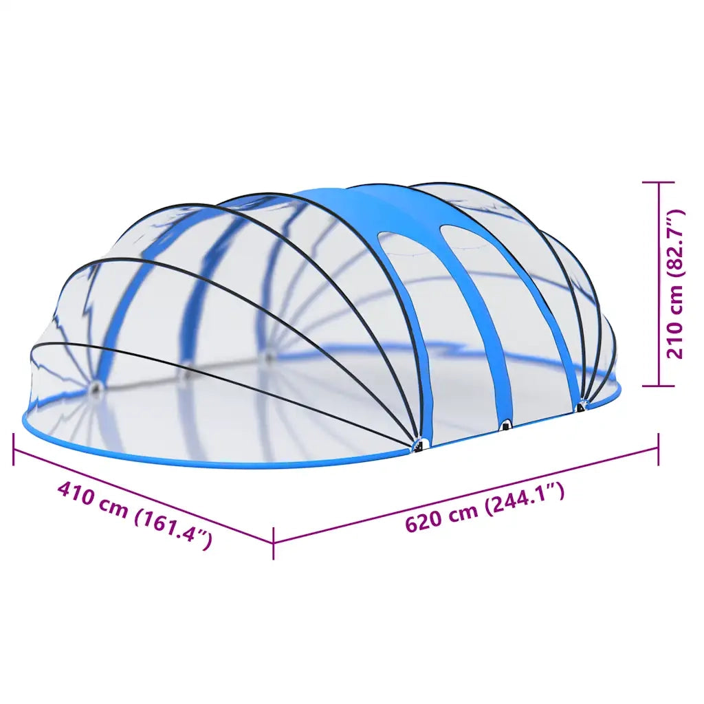 Calotta per Piscina Ovale 620x410x210 cm 92796