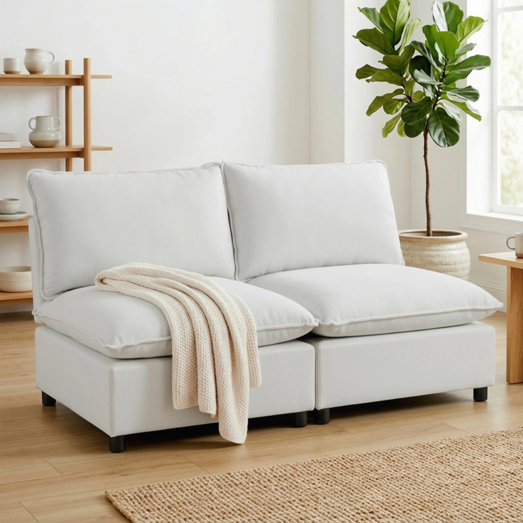 Divano 2 posti in similpelle ¨C zephmum ¨C grigio 146 cm