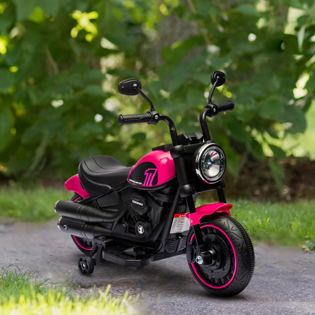 Motocicletta Elettrica per Bambini con Rotelle ¨C Minimal ¨C Rosa