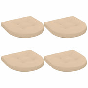 Cuscini per Sedia in 4 Pezzi 4 pz 100% Poliestere Crema 945292