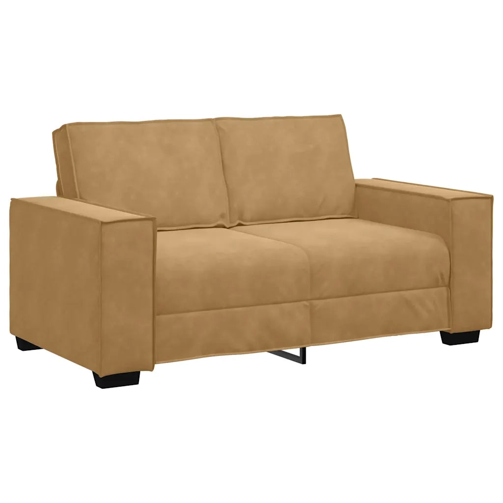 Set di Divani 2 pz con Cuscini Marrone in Velluto 3324707