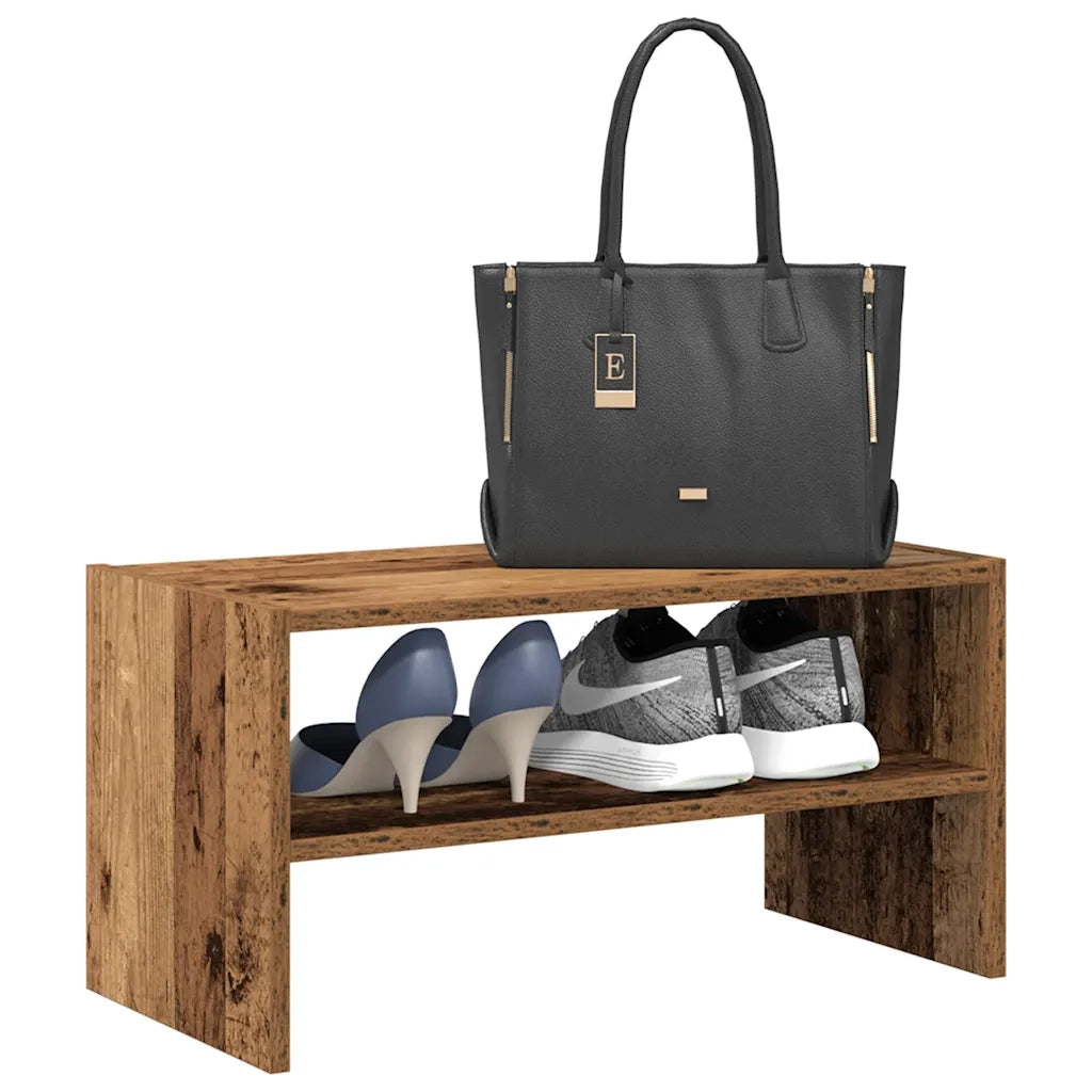 Scarpiera | Mobile per scarpe Impilabile Legno Antico 60x30x30,5 cm