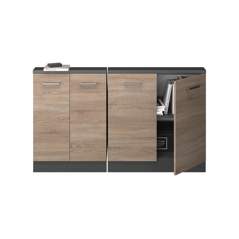 Set di mobili sottotetto Rion Sonoma/Antracite Set di 2 Vicco