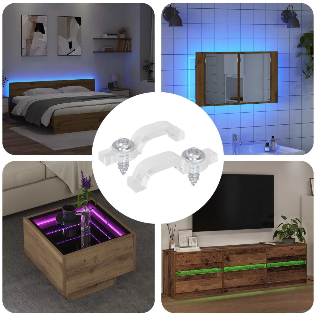 Clip per Striscia LED 2 pz Trasparente 23,8 x 7,3 x 4,3 mm CFW3224830