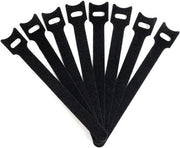 100 cavi elettrici in nylon con chiusura a molla - Nero