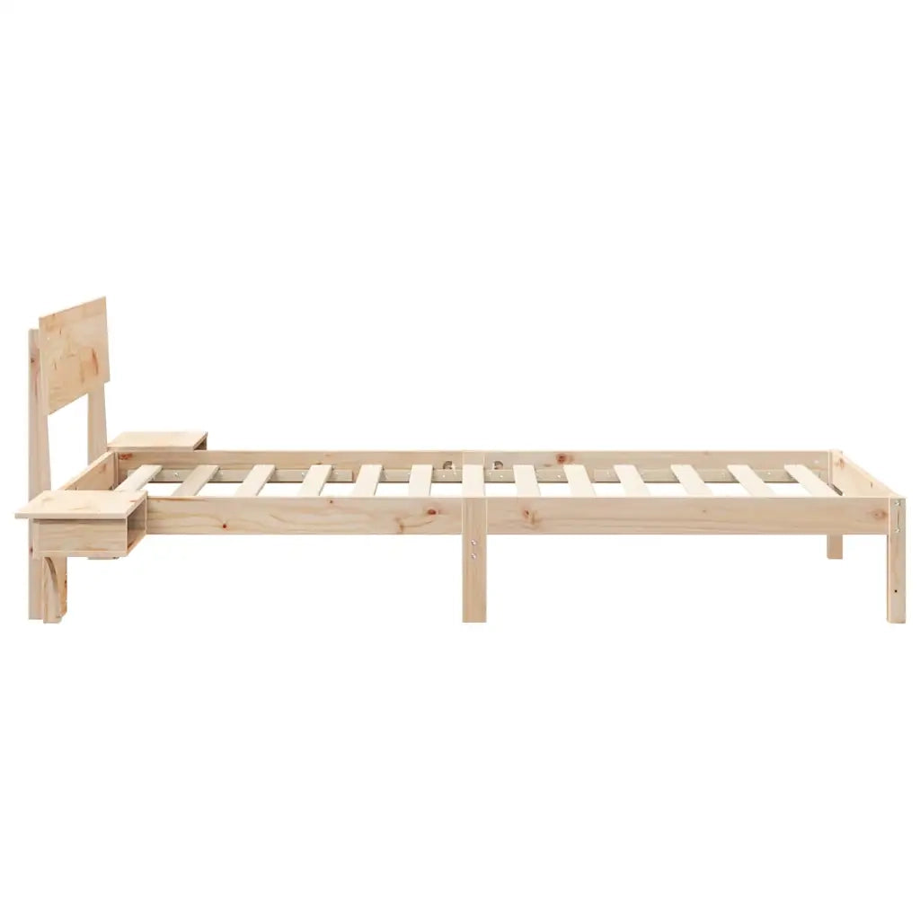 Struttura del letto Marrone 90 x 200 cm Pino massello 873463