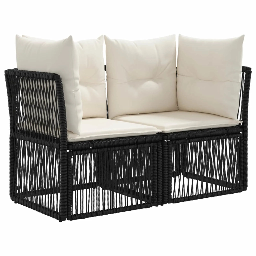 Set Divano da Giardino 11 pz Nero polyrattan 3436492