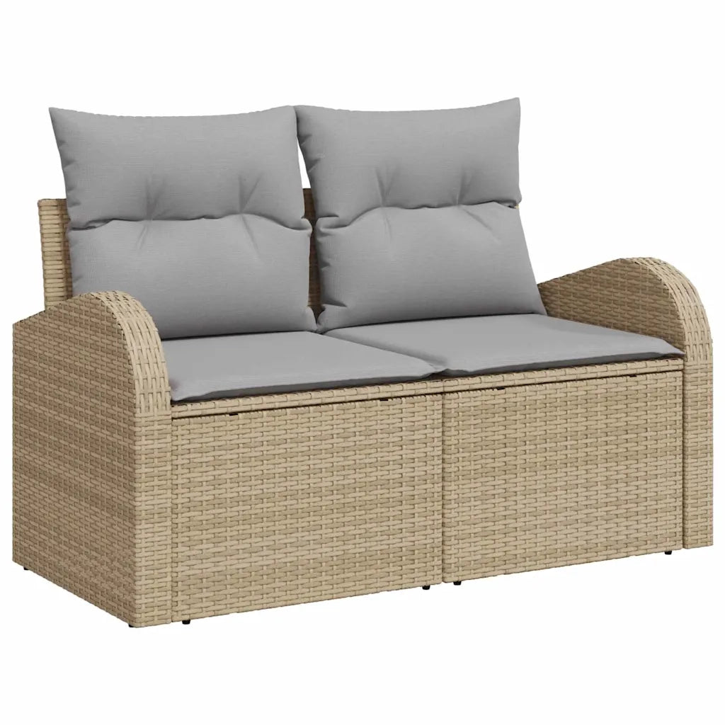 Set Divano da Giardino 10 pcs Beige e Grigio Chiaro polyrattan 3348706