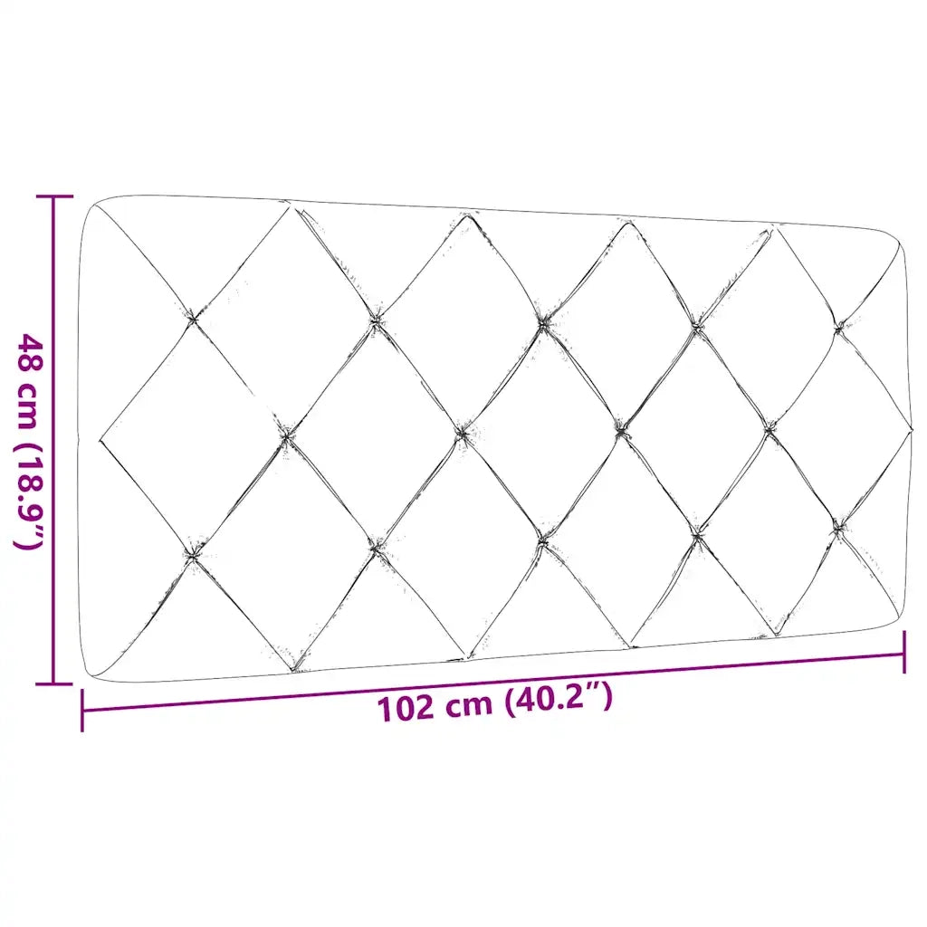 Cuscino Testiera-Cuscino per Testiera Grigio Scuro 100 cm in Tessuto