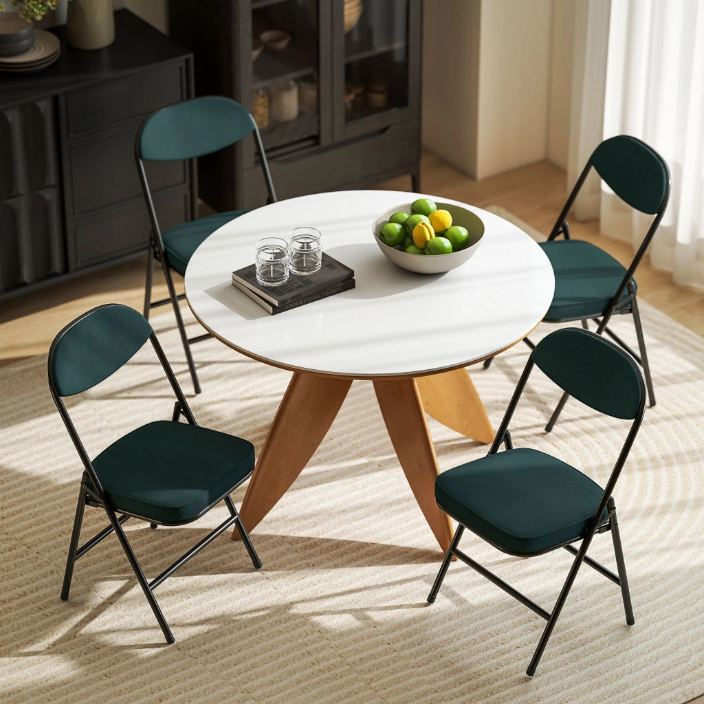 Sedia da pranzo imbottita pieghevole ¨C zephmum ¨C velluto blu