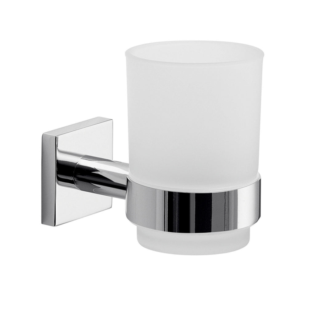 Portaspazzolini da muro in acciaio inox AISI 304 e Cromall FJ10 Gedy serie FUJI Cromato