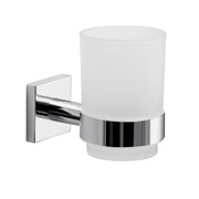 Portaspazzolini da muro in acciaio inox AISI 304 e Cromall FJ10 Gedy serie FUJI Cromato