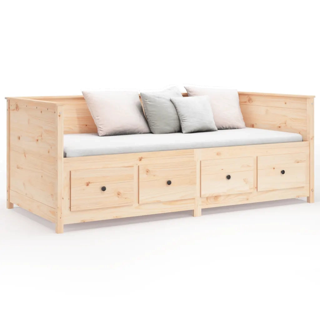 Letto singolo | Letto per adulti | Dormeuse senza Materasso 90x190 cm in Legno Massello di Pino