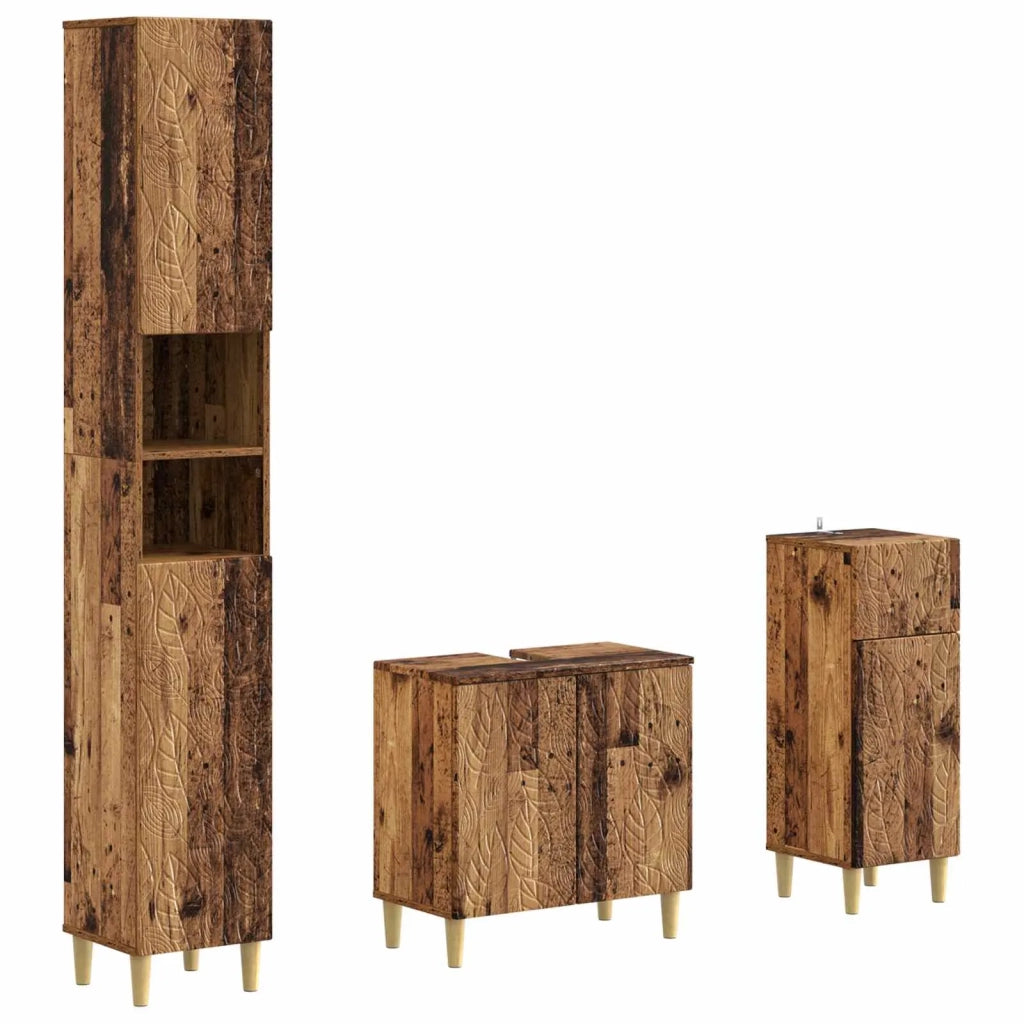 Set di armadietti da bagno in 3 pezzi DELFT 3417871