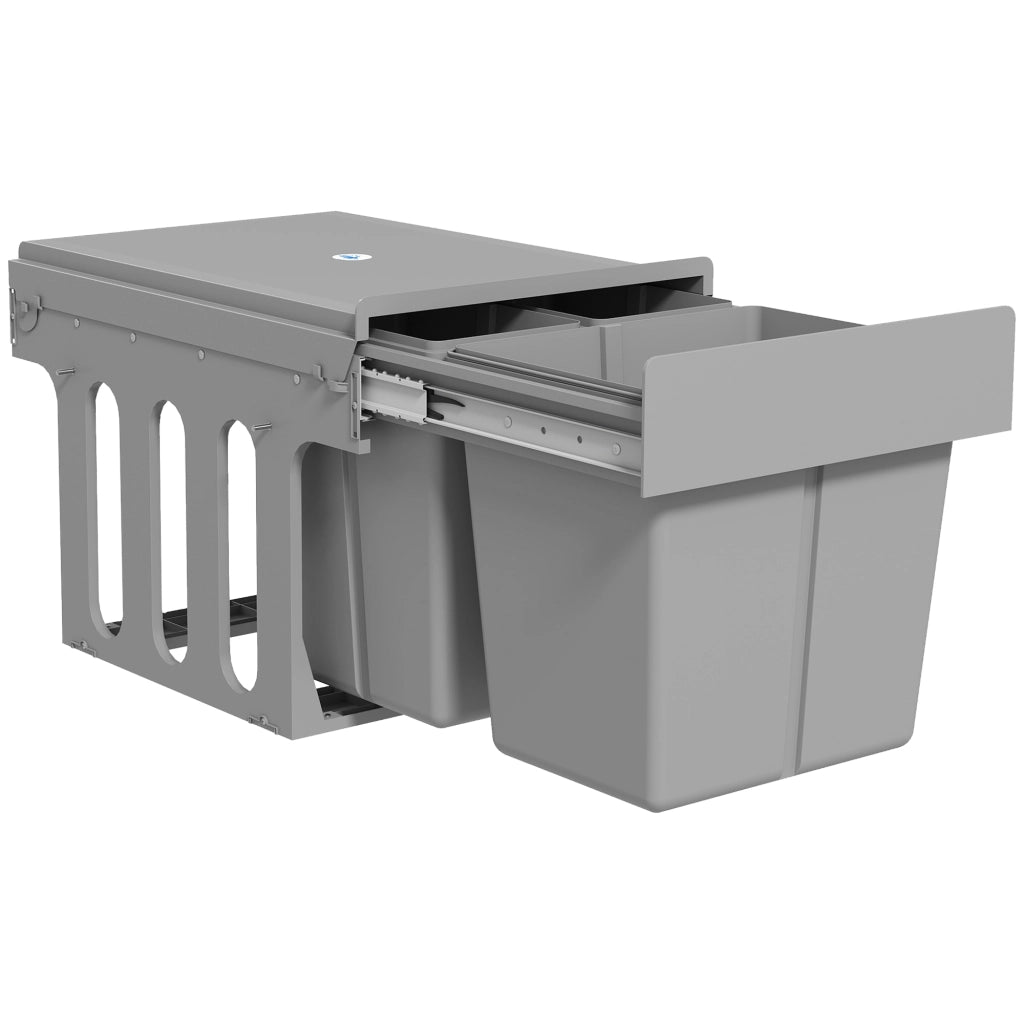 Cestino Sottolavello 3 Contenitori ¨C Minimal ¨C Grigio Chiaro 31L