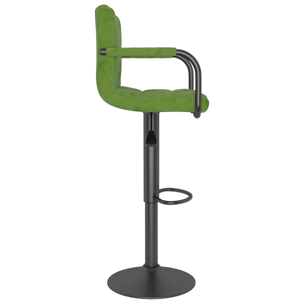 Sgabelli da Bar 2 pz Verde Chiaro in Velluto 334661