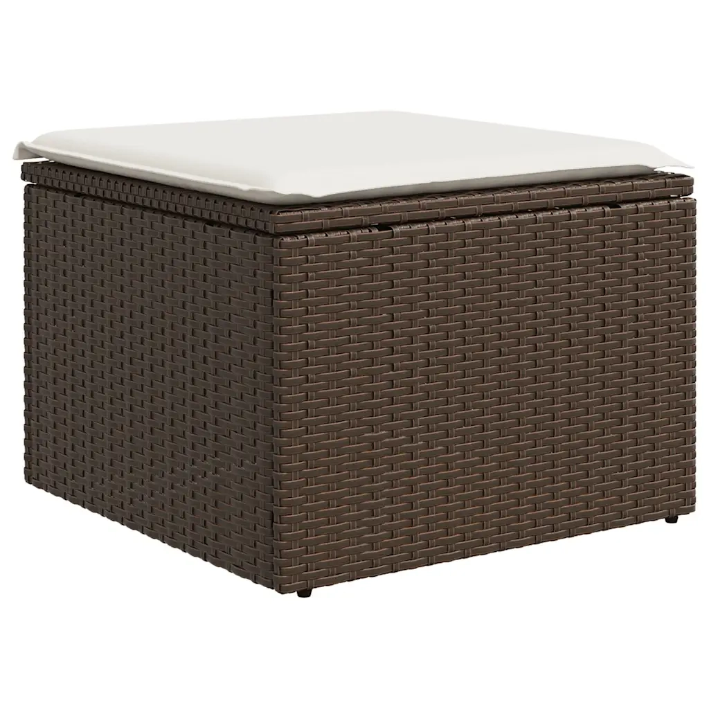 Set Divano da Giardino 6 pz con Cuscini Marrone in Polyrattan 3268503