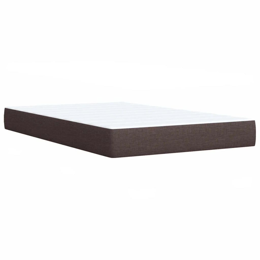 Letto box spring con materasso Marrone Scuro 120 x 200 cm 3454848