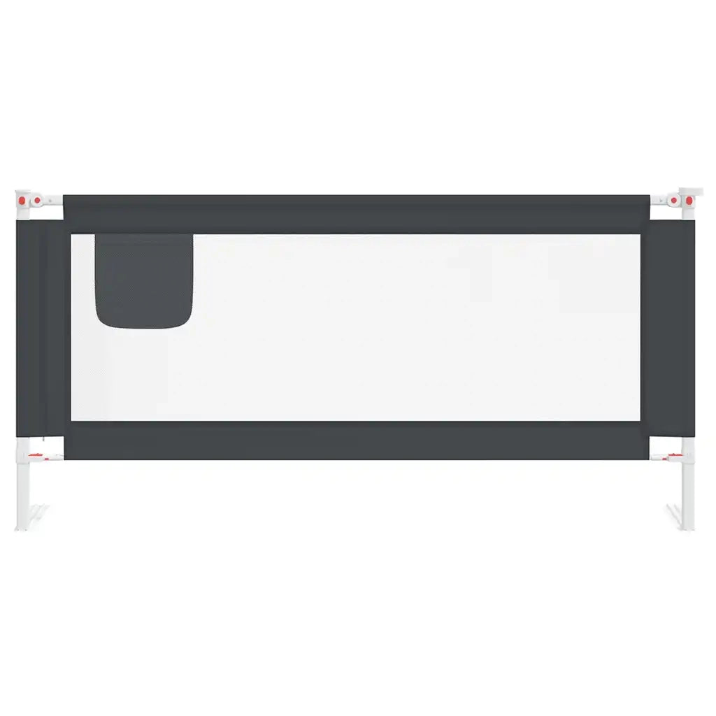 Sponda Letto Sicurezza Bambini Grigio Scuro 190x25 cm Tessuto 10232