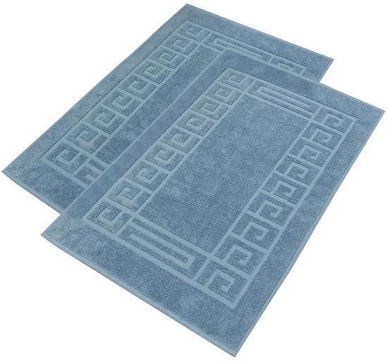 Set di tappeti - morbidi e assorbenti - 2 pezzi - cotone - 50 x 80 cm
