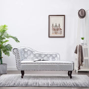 Sedia a Sdraio Argento in Similpelle 60657