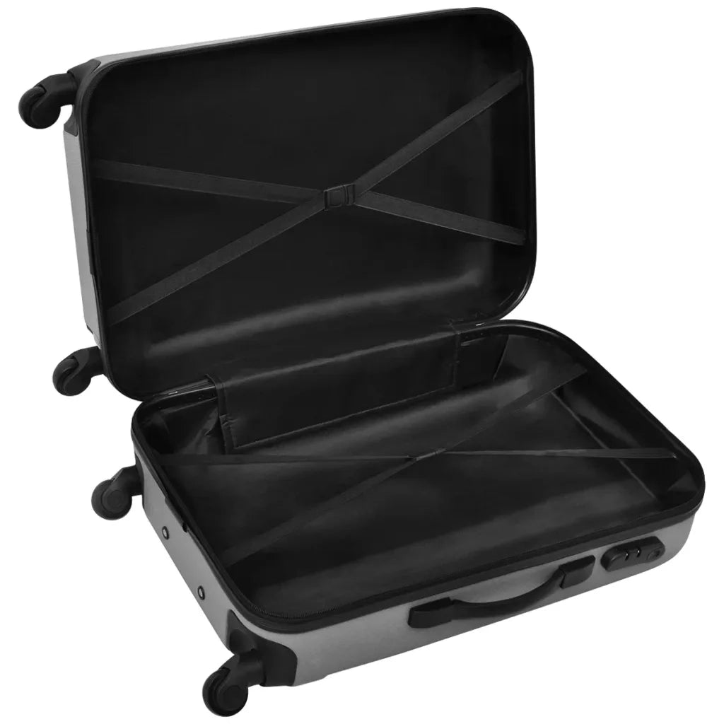 Set Trolley Rigidi 3 pz Argento 45,5/55/66 cm cod mxl 48353
