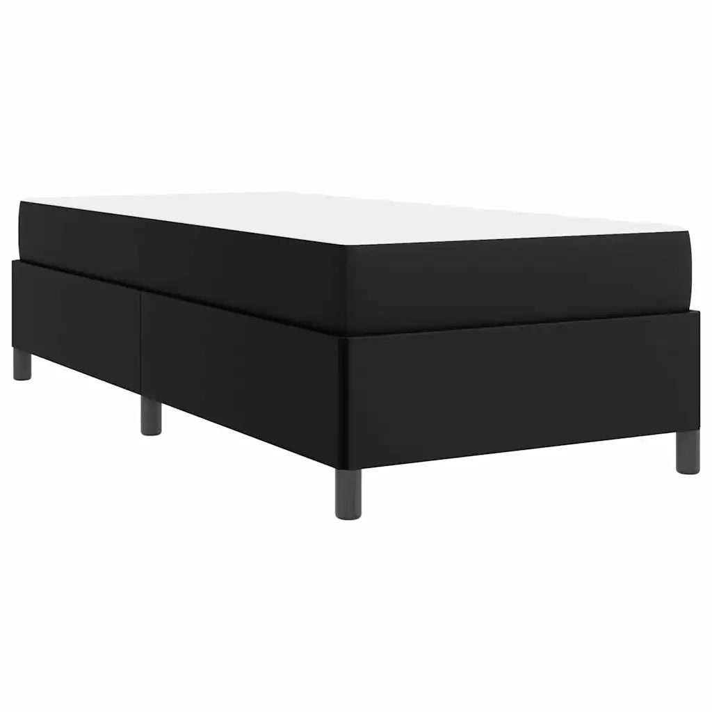 Letto singolo | Letto per adulti | Struttura del letto con materasso Nero 80 x 200 cm Tessuto