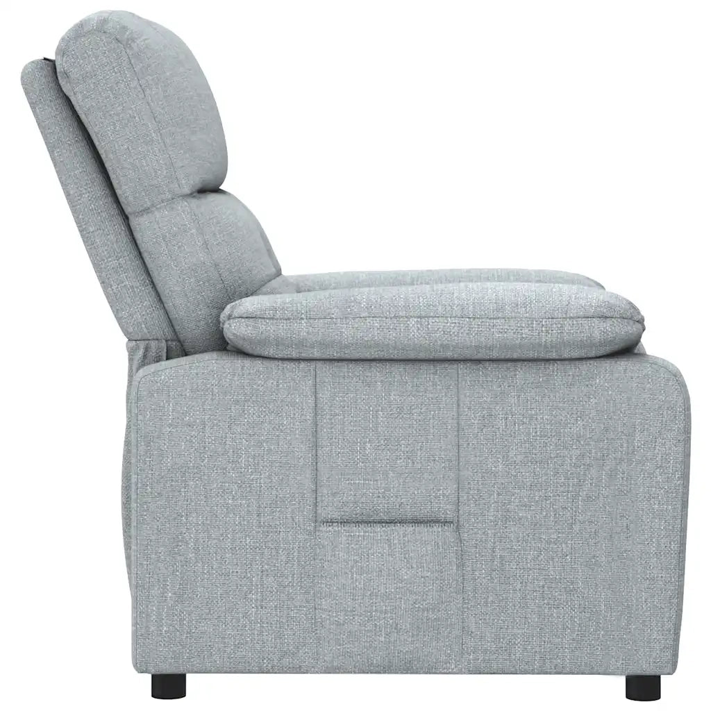 Poltrona Reclinabile in Tessuto Grigio Chiaro 289662