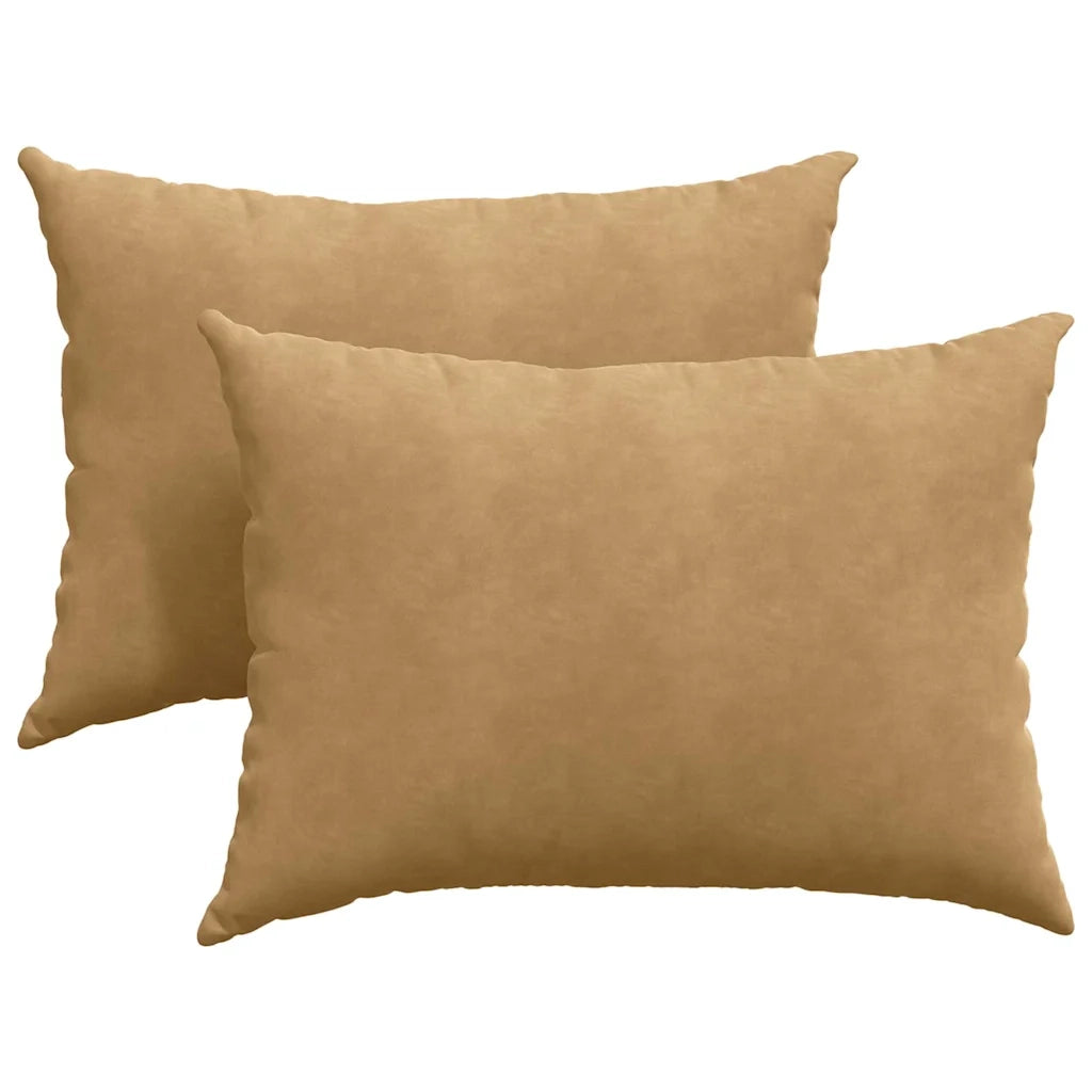 Cuscini da Divano 2 pz-Set di 2 Cuscini per Sofa Marrone 70 x 50 cm Tessuto in Cords