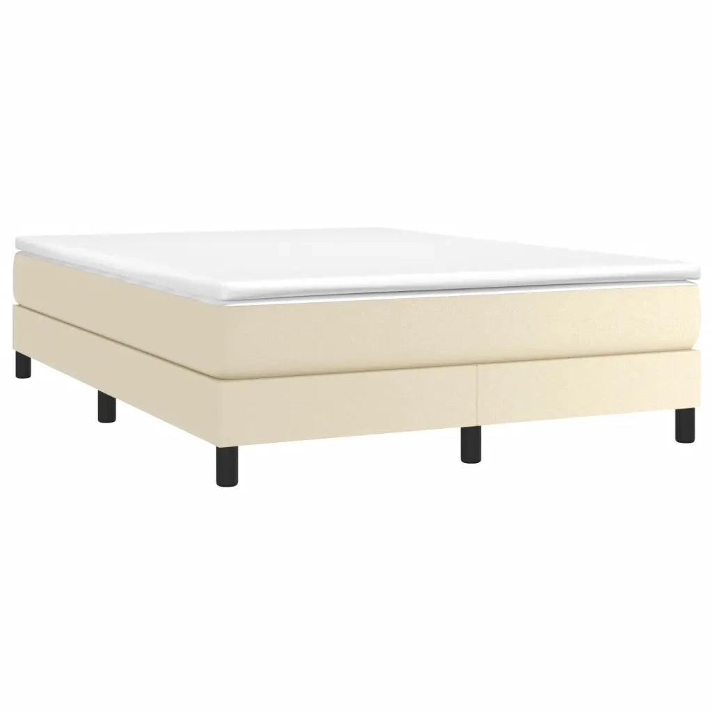 Struttura Letto a Rete a Molle Crema 140x190 cm in Similpelle