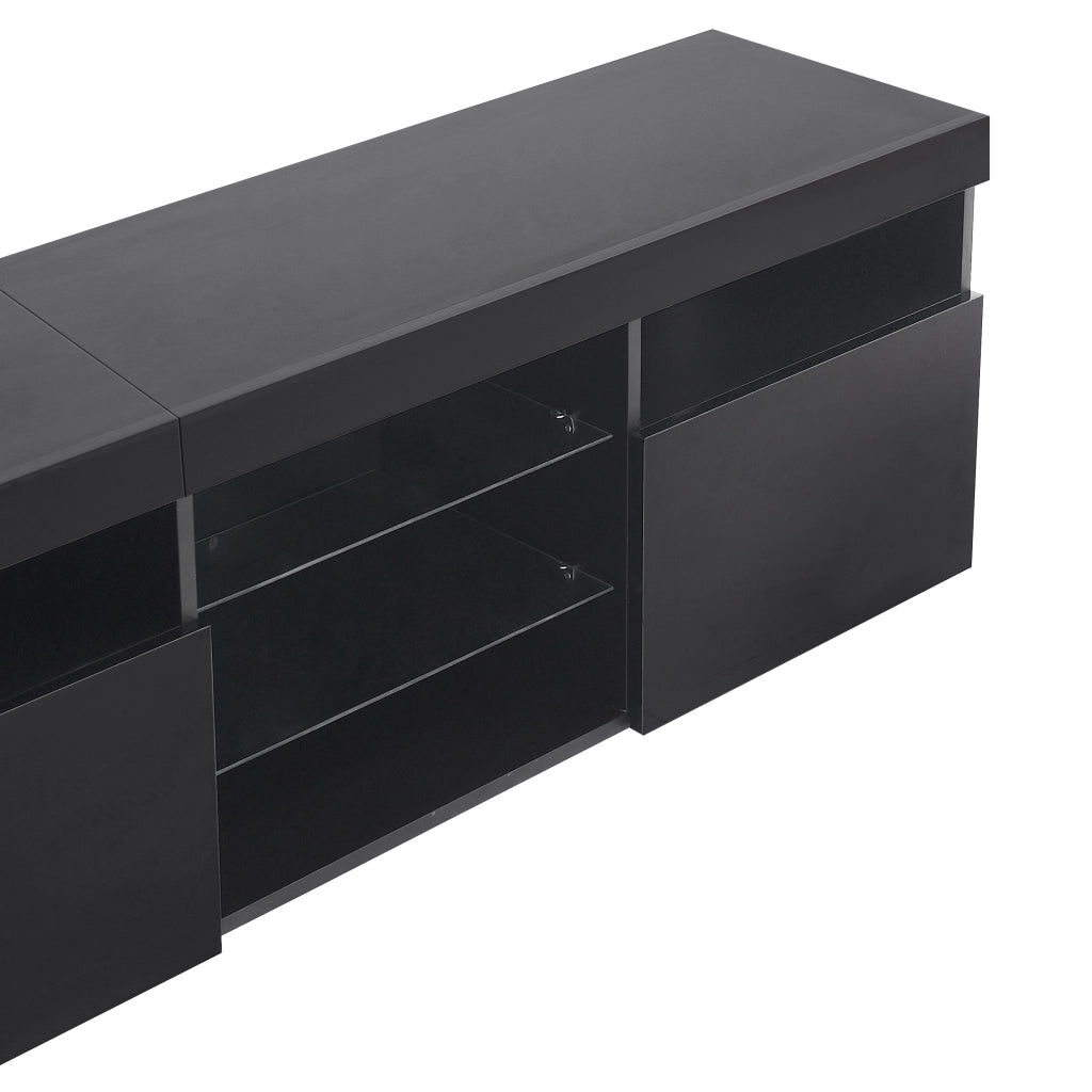 Mobile TV con LED ¨C MINIMAL ¨C Nero, 180 cm