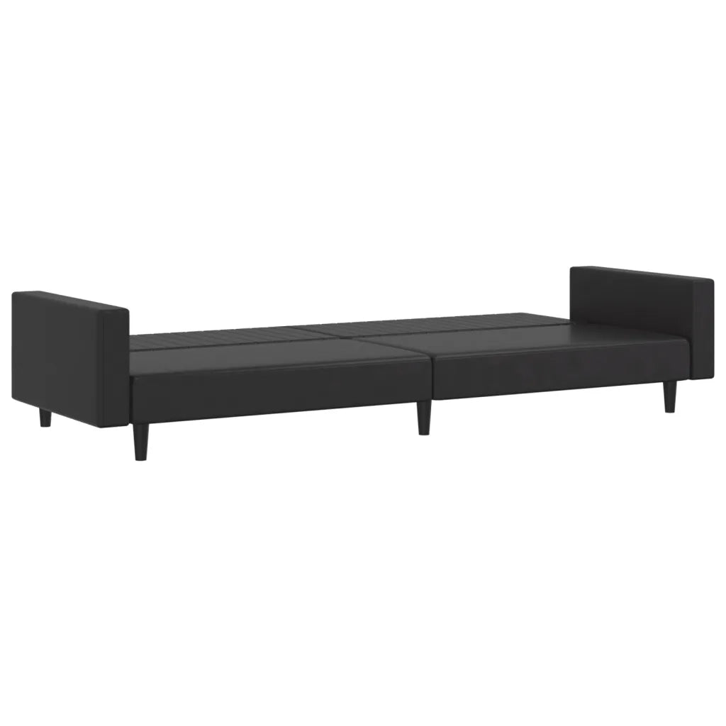 Divano letto | Sof¨¤ letto | Letto singolo a 2 Posti Nero in Similpelle