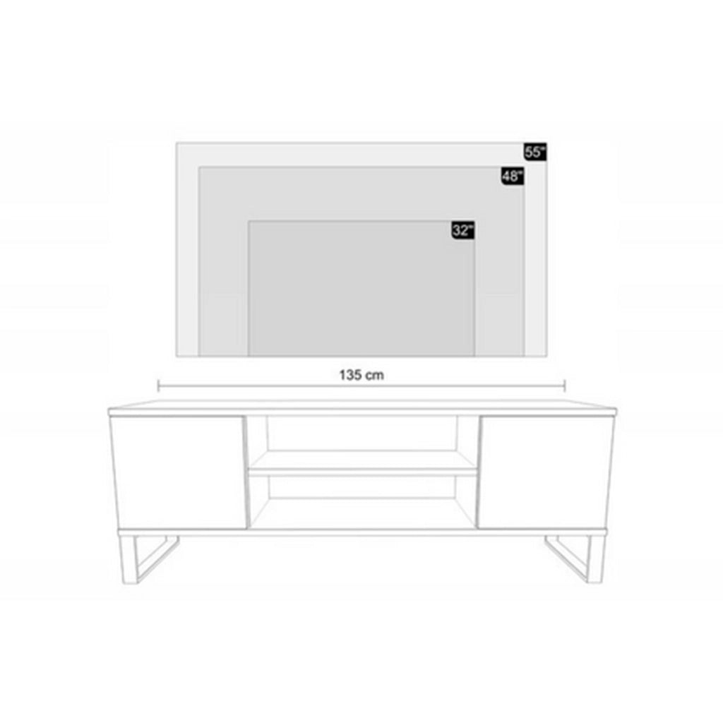 Mobile Porta TV Focus in Rovere Artisan e Nero