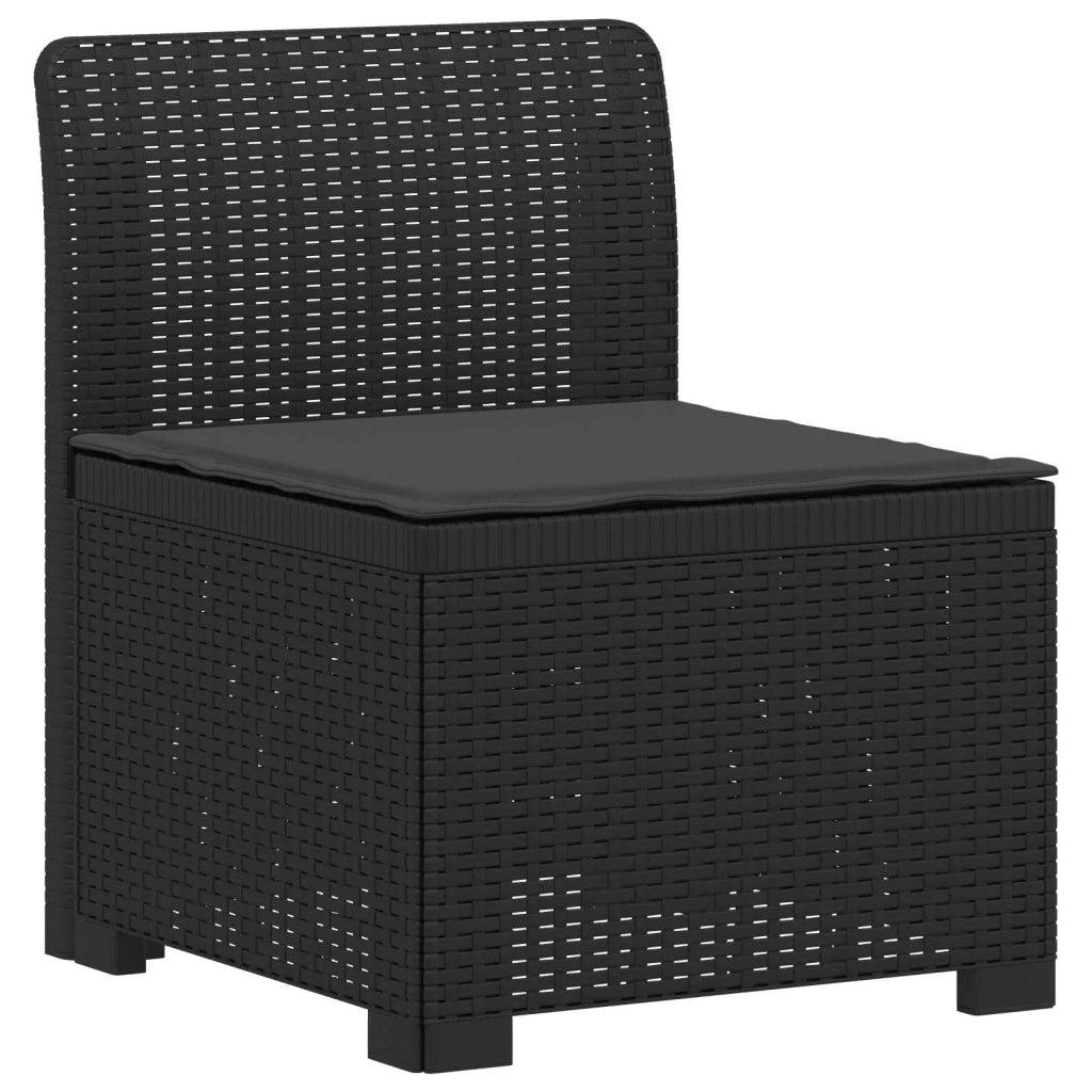 Divano da giardino 4 posti con cuscini aspetto rattan PP 3443927