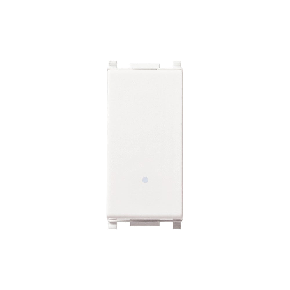 Vimar deviatore bianco 1p 10 ax 250 v max 100 w per lampade con alimentatore integrato lluminabile tasto sostituibile