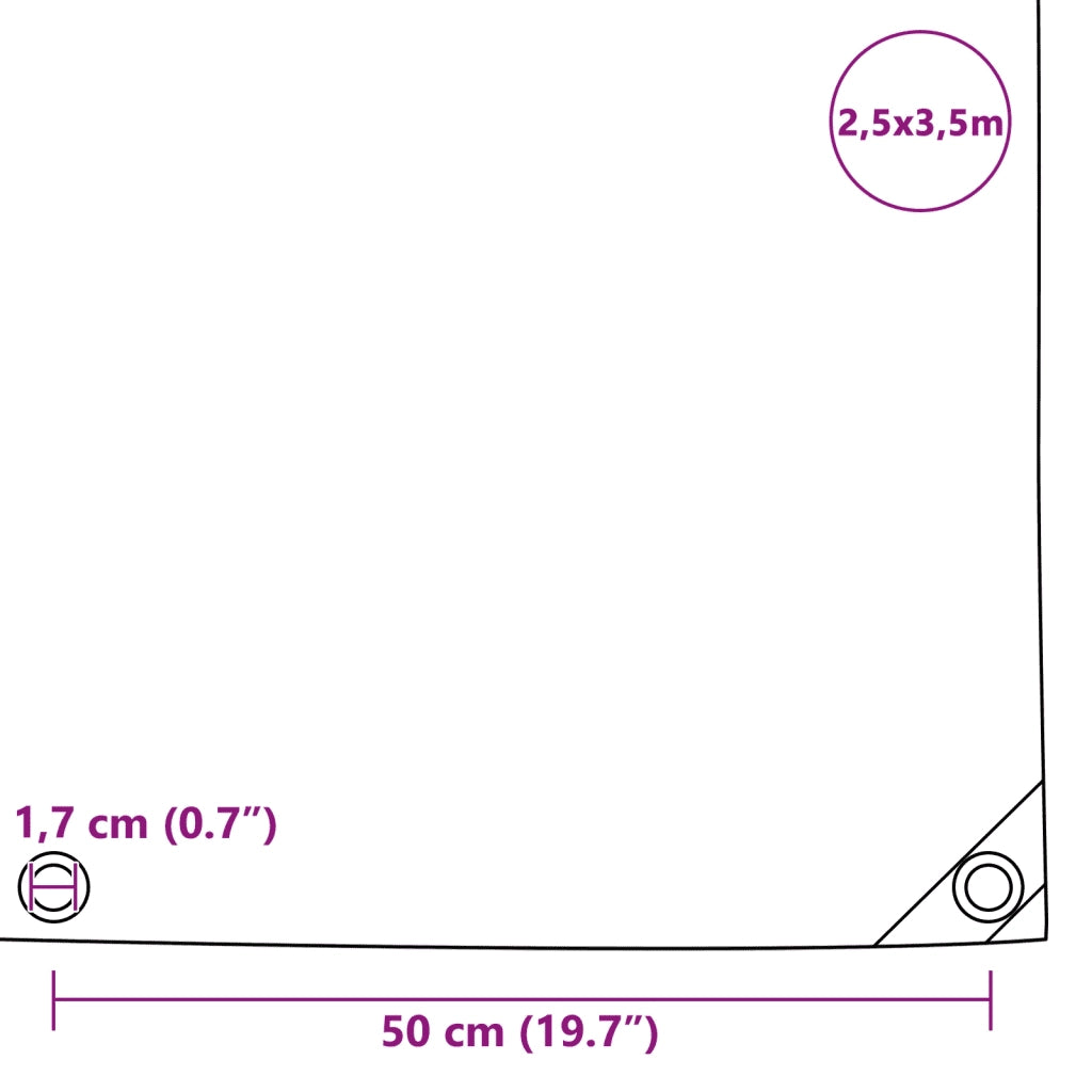 Telone 650 g/m² 2,5x3,5 m Verde 144897