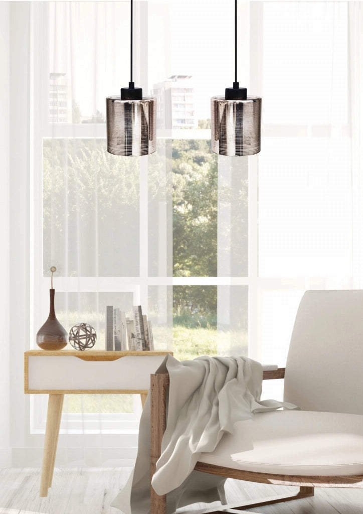 Lampada a sospensione Candellux COX 45cm nera 2xE27