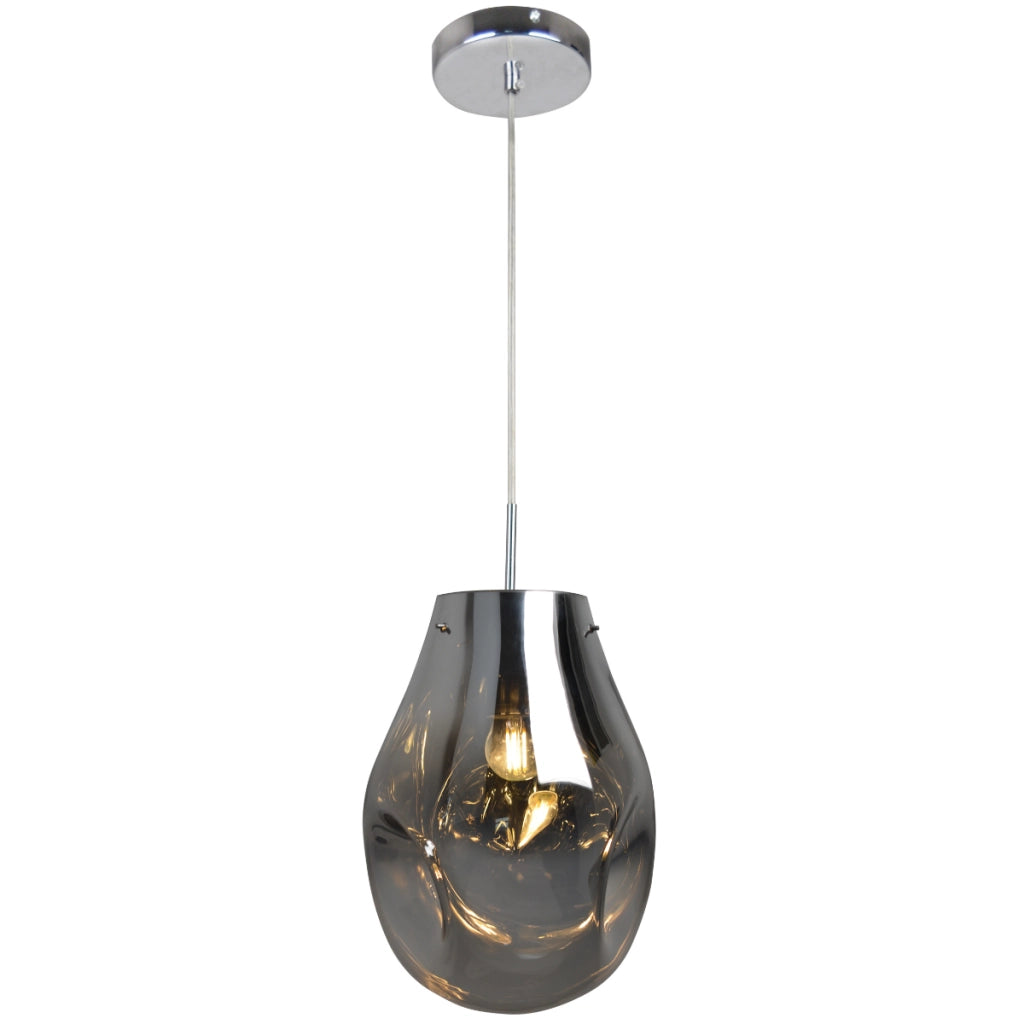 Lampada a sospensione Kimberly Ø20 nero/cromo E27 Polux