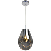 Lampada a sospensione Kimberly Ø20 nero/cromo E27 Polux