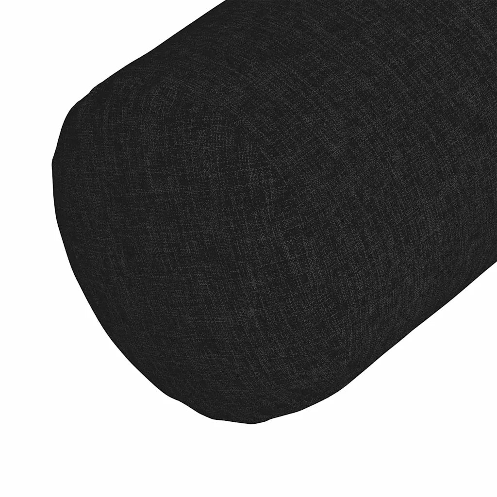 Cuscini a rullo 2 pcs Nero Ø 25 x 70 cm Tessuto 42014313