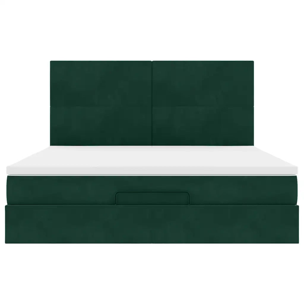 Struttura Letto Pouf con Materassi 160x200 cm Velluto 3313412