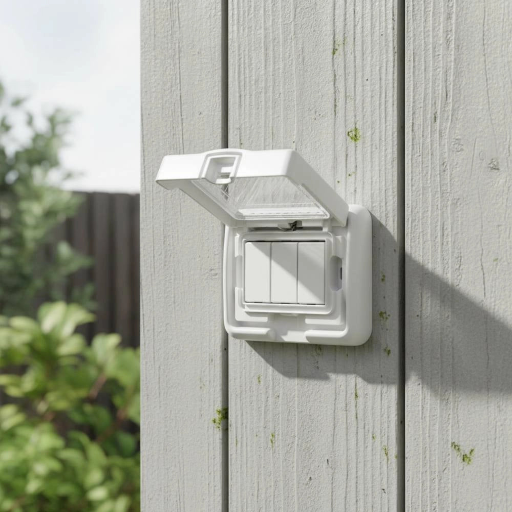 Coperchio ip55 bianco compatibile matix per protezione elettrica
