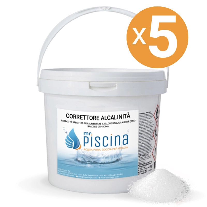 Correttore Alcalinità, 5 Confezioni Da 10 Kg