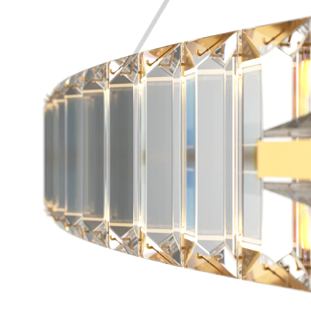 Maytoni Sospensione moderna Krone 1 luce LED integrato ottone metallo cristallo