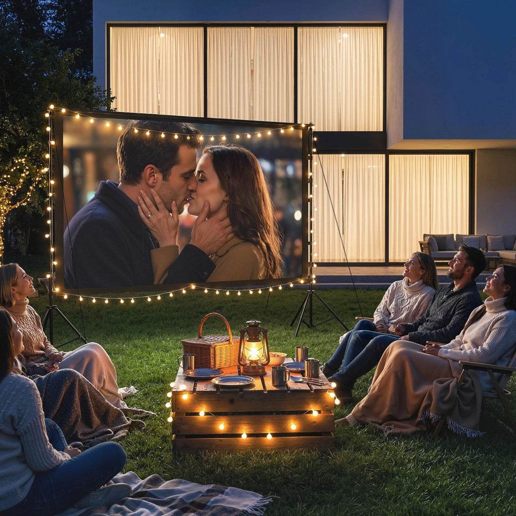 Telo per Proiettore 100' 16:9 ¨C Xylo ¨C HD 4K/8K, 160¡ã, con Treppiede, Bianco