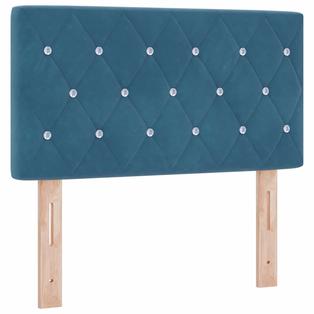 Letto a molle con testiera Blu scuro 80 x 200 cm Velluto 3340308
