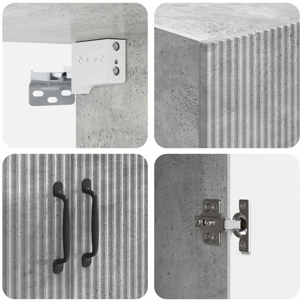 Mobiletto a muro Grigio Cemento 59 x 31 x 60 cm 898918