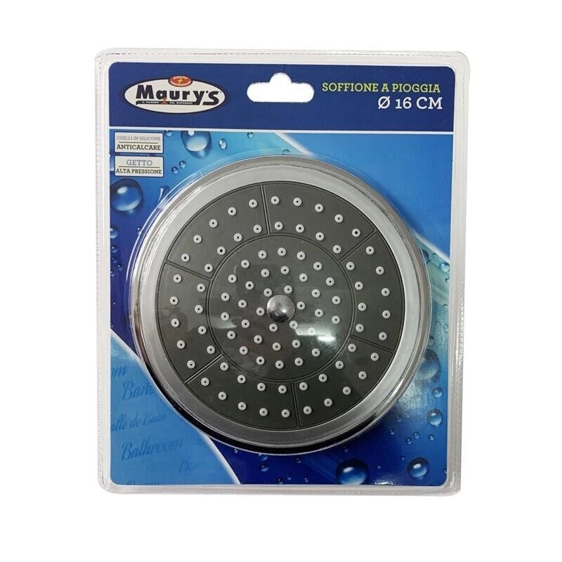 MAURY'S SOFFIONE DOCCIA CROMATO A PIOGGIA ANTICALCARE 16CM