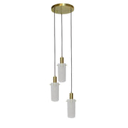 Lampada a sospensione Tirana 3xE27 bianco oro Light Prestige